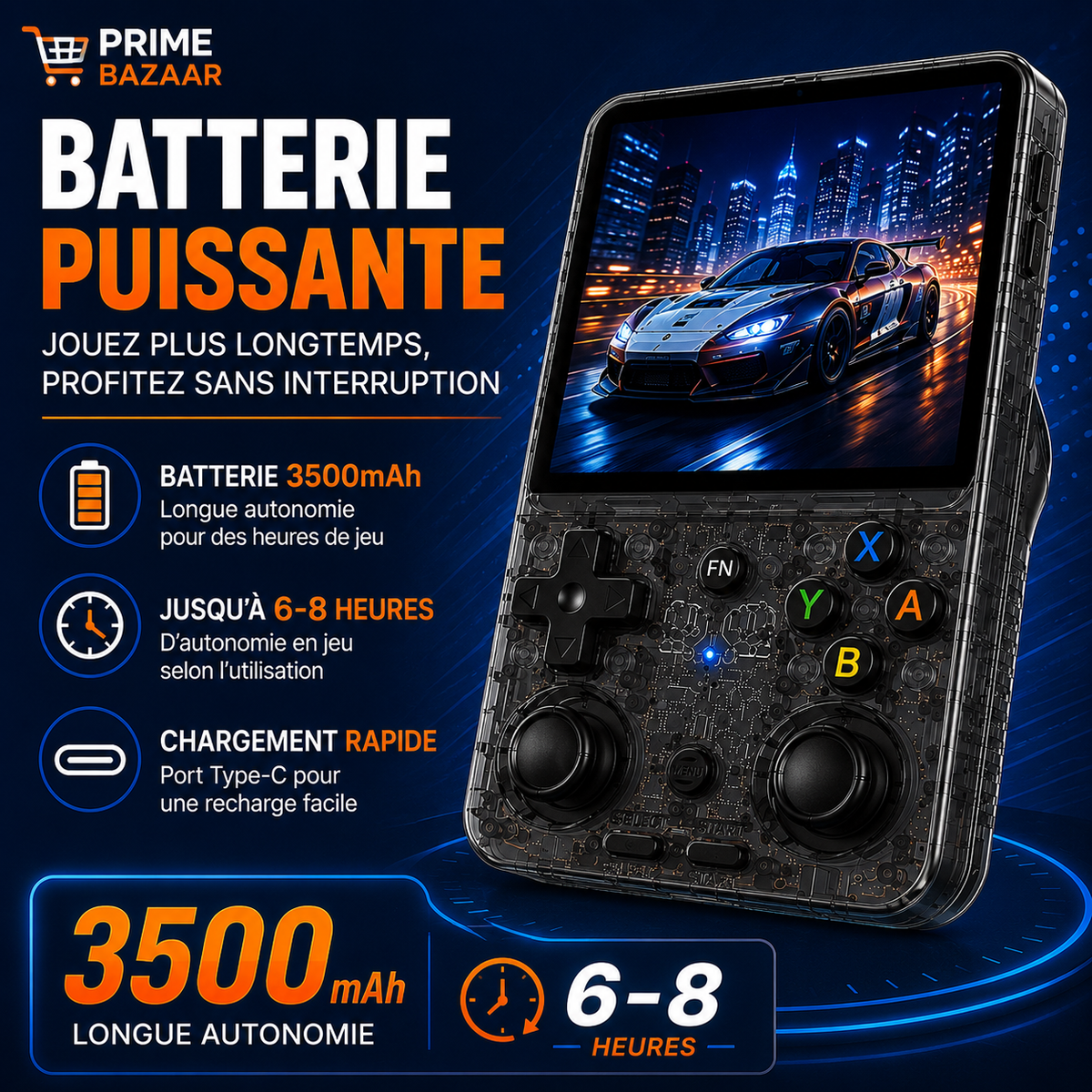 RS36 – Console de Jeux Rétro Portable | 15 000+ Jeux